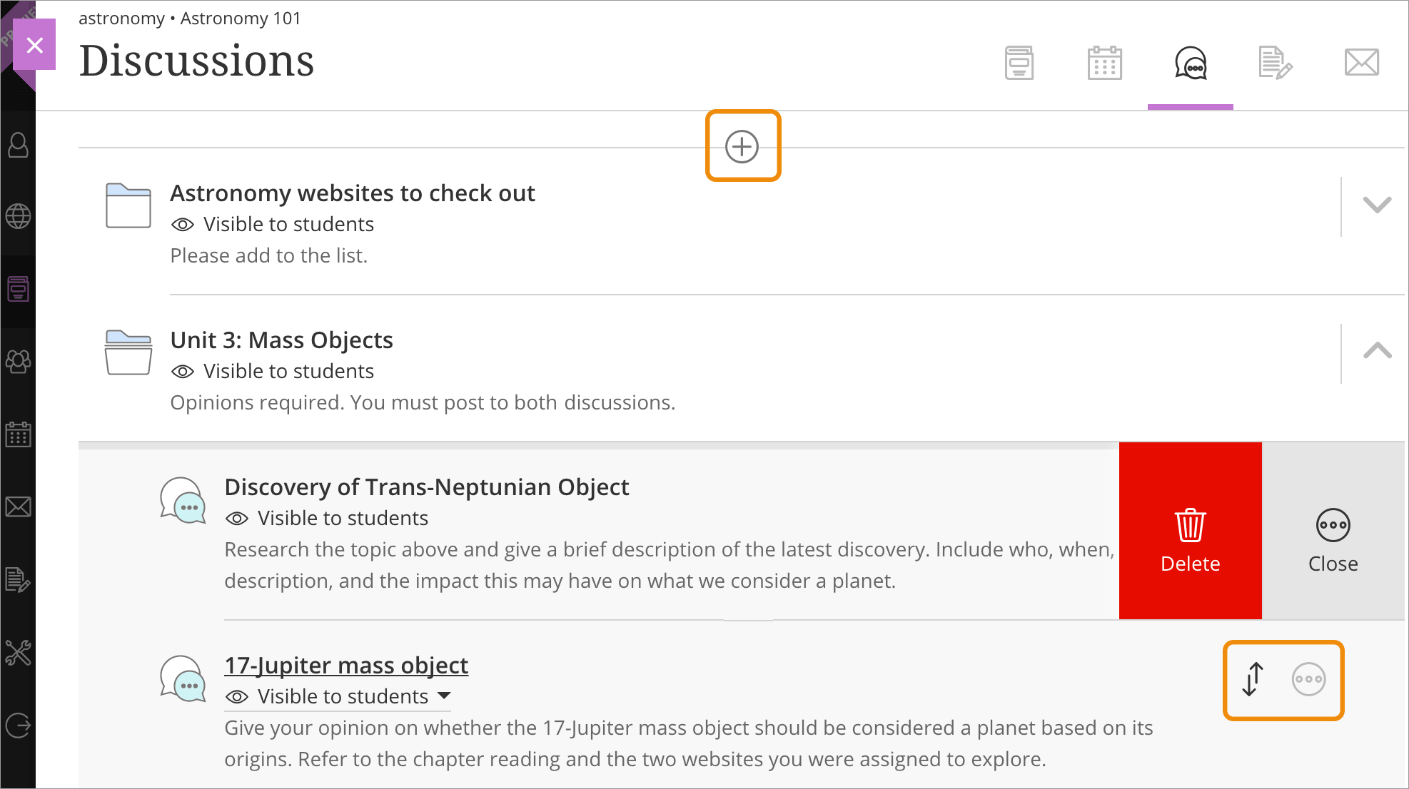 Manage Discussions Blackboard Help