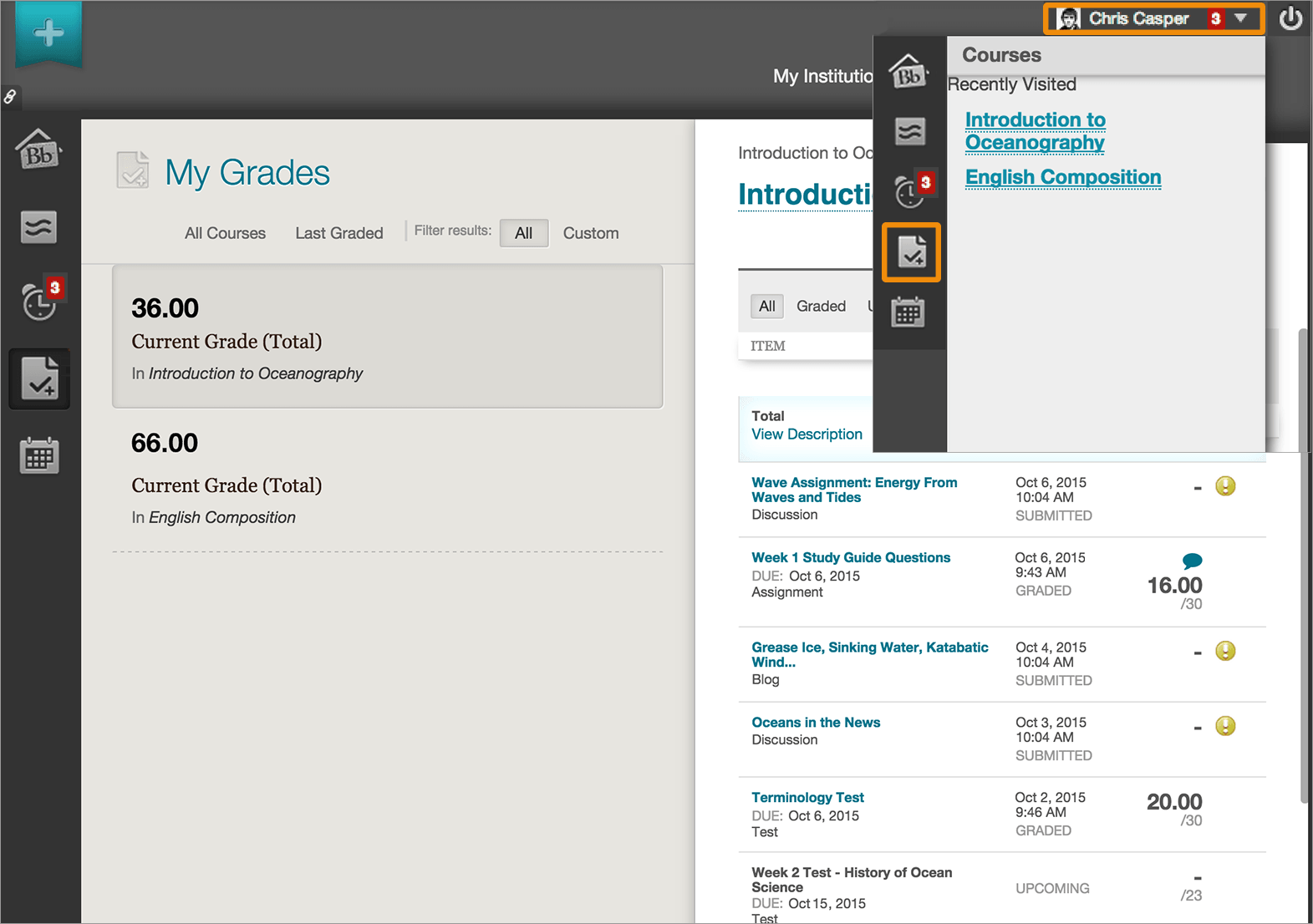 Student Questions About Grades in Learn Blackboard Help