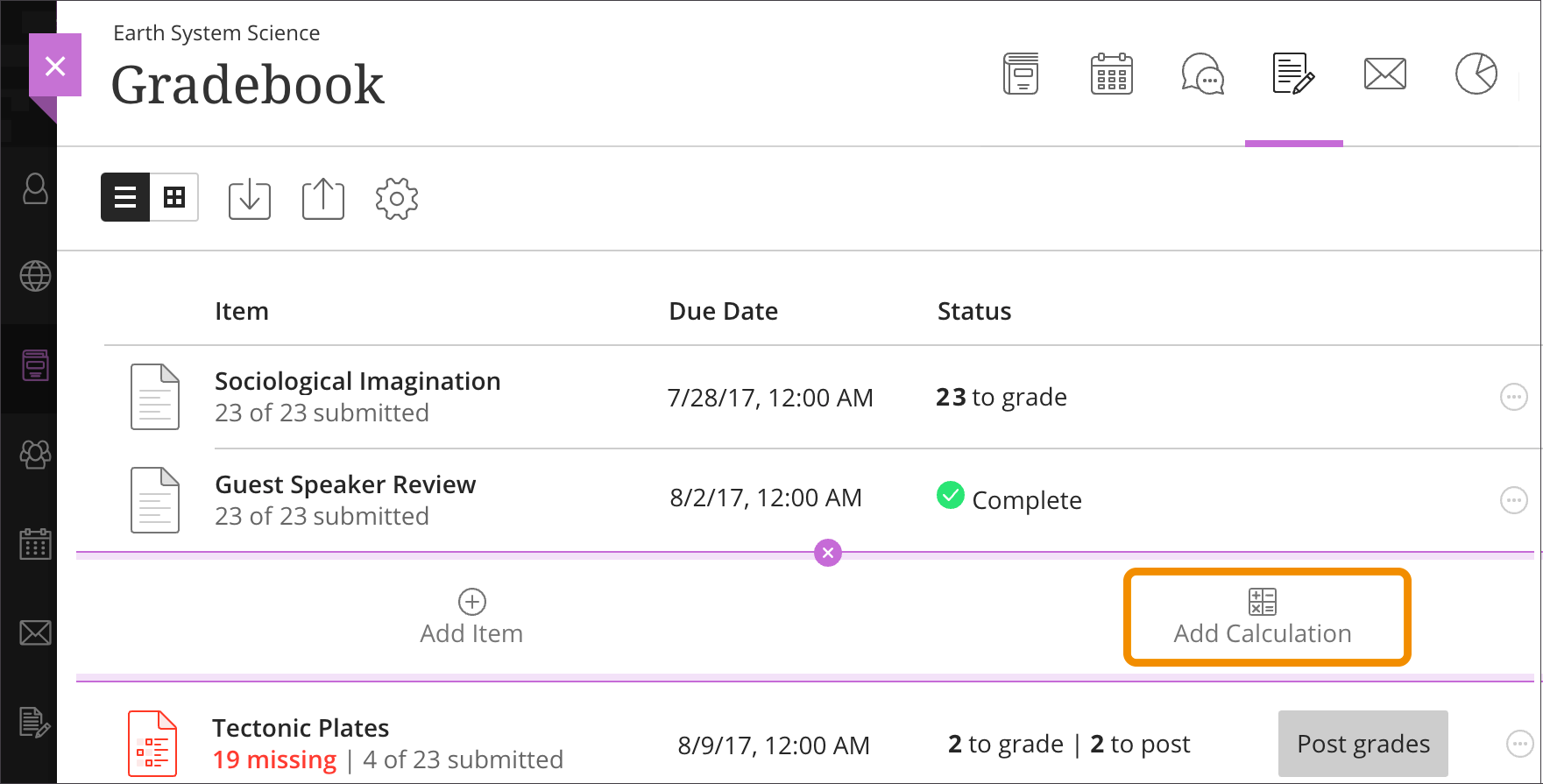 Calculate Grades Blackboard Help