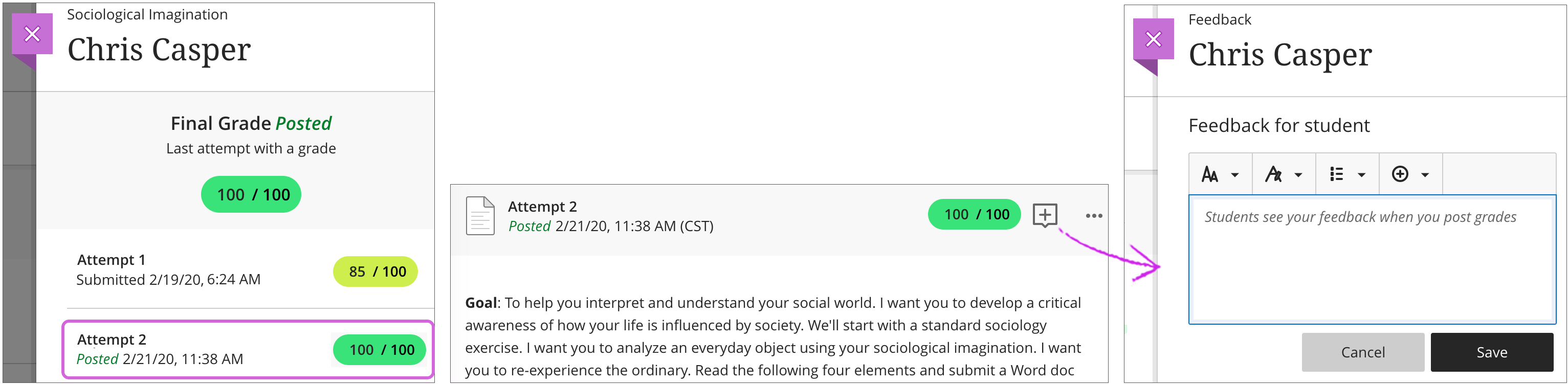 blackboard ignore attempt