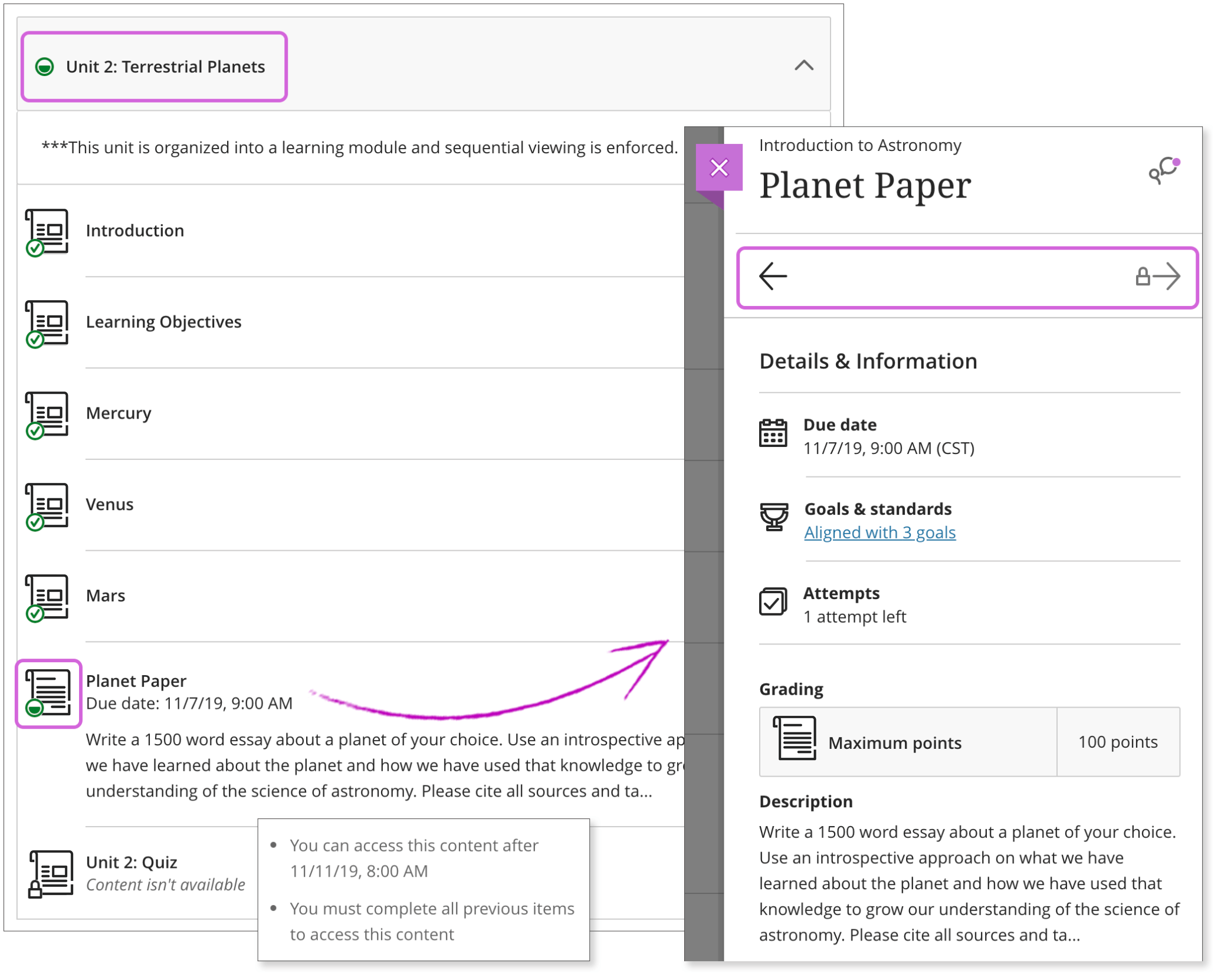 Learning Modules Blackboard Help