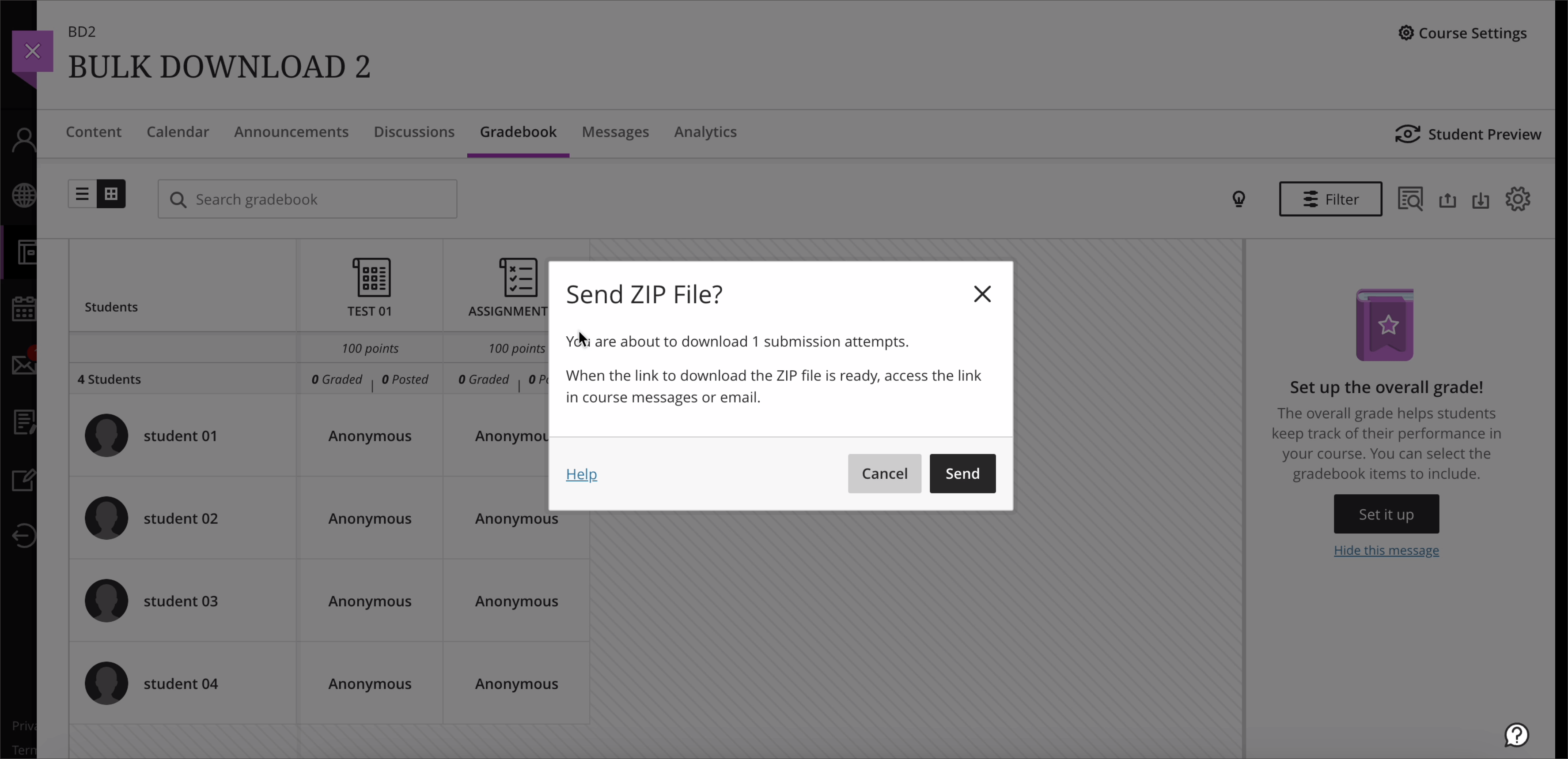 Bulk download of anonymous submissions 3900.71 Blackboard Help