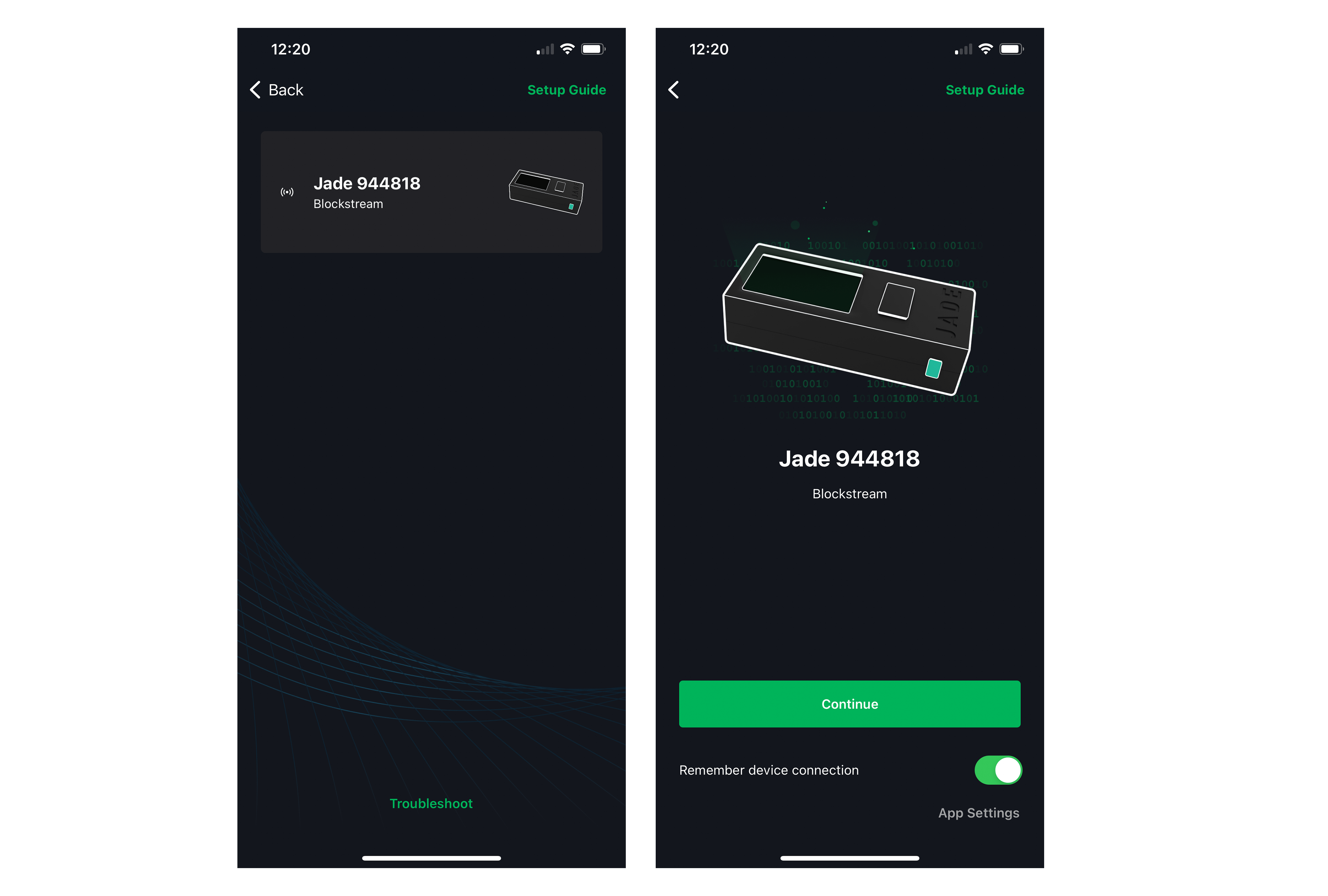 Connect Jade to a companion app Blockstream Help Center