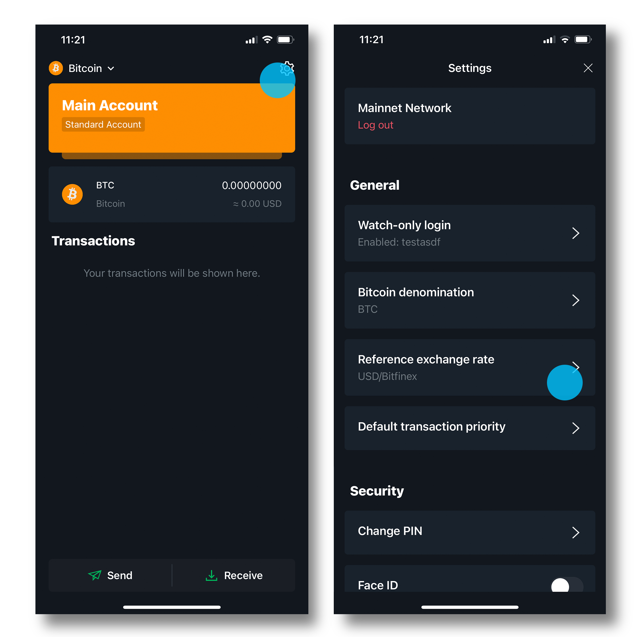How do I change the exchange rate currency on Blockstream Green