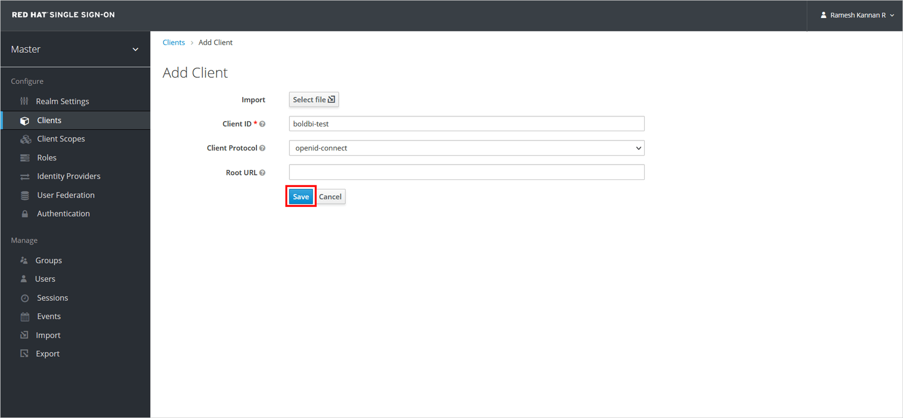Configure SSO with Red Hat using Open ID Connect Bold BI Docs