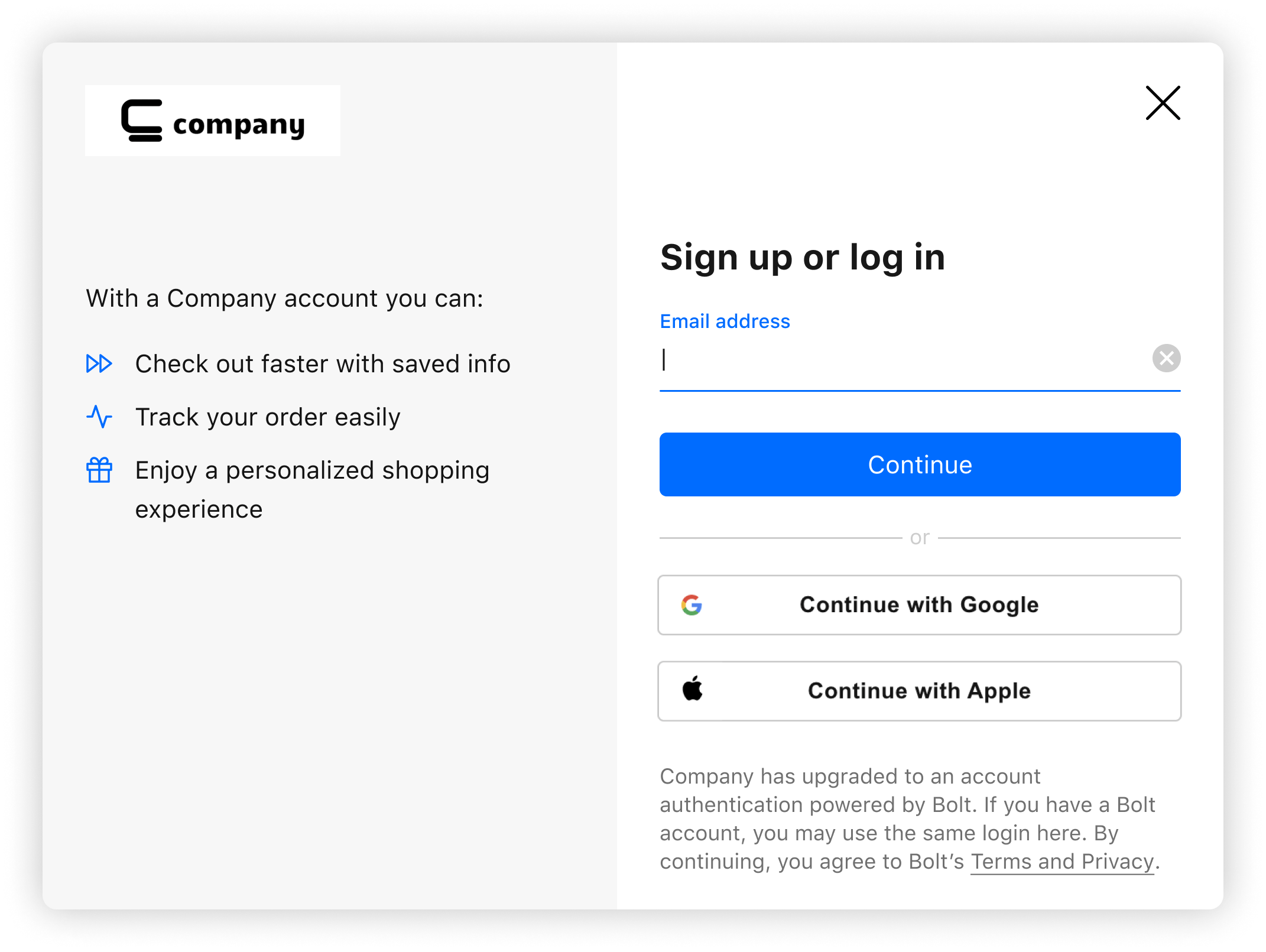 Social Authentication Bolt Shopper Help Security & Privacy