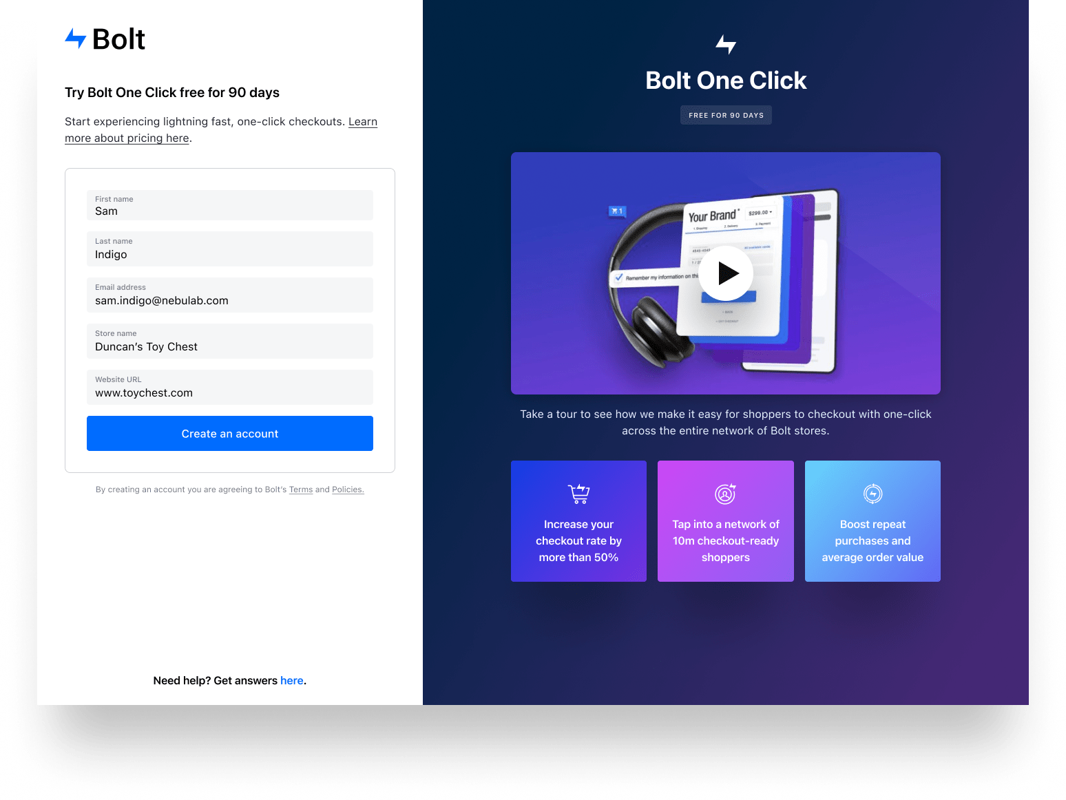 Create a Bolt Merchant Account Bolt Merchant Help Dashboard
