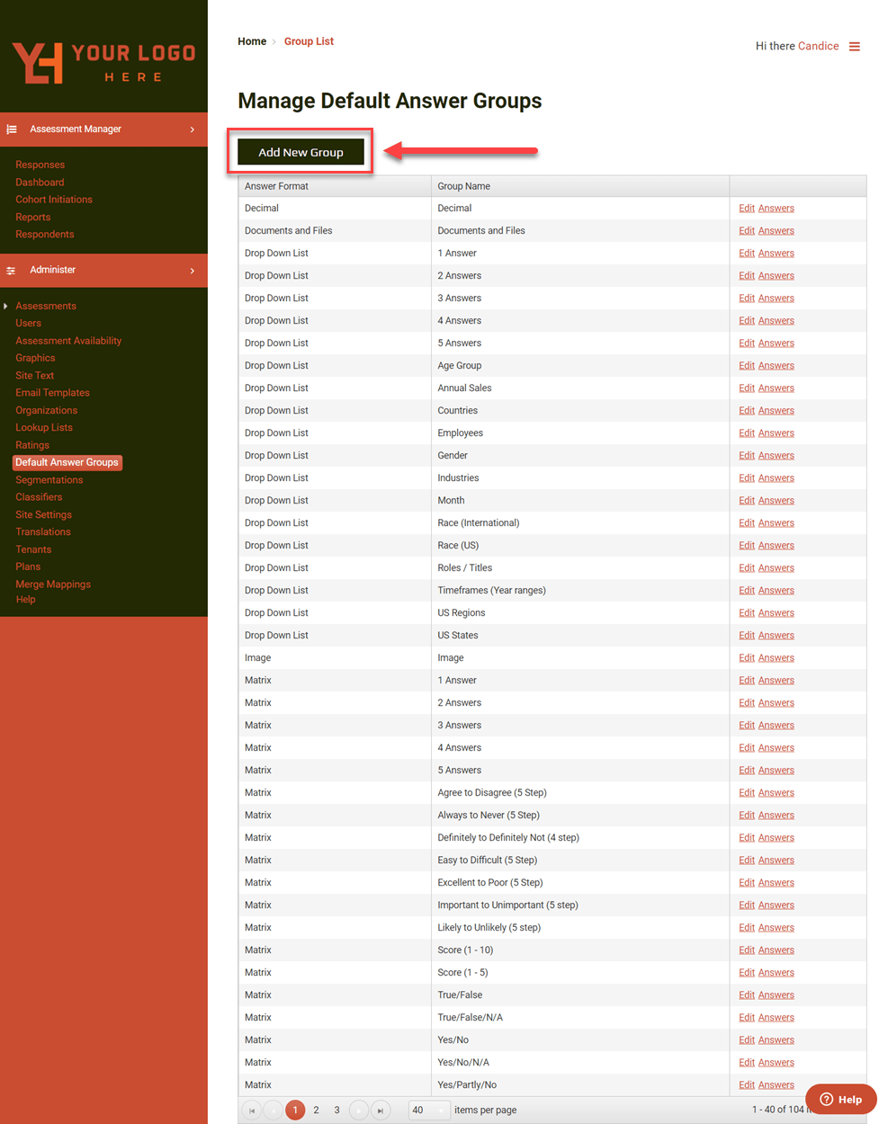 Default Answer Groups – Brilliant Assessments