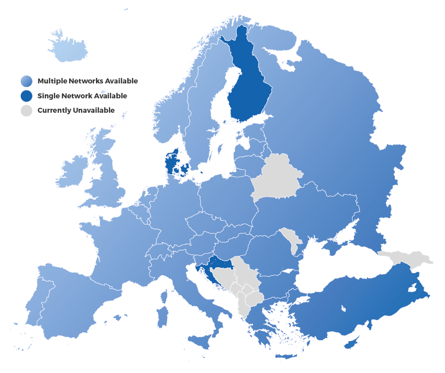 Coverage Map / What is your network coverage like in Europe? Broadband Go
