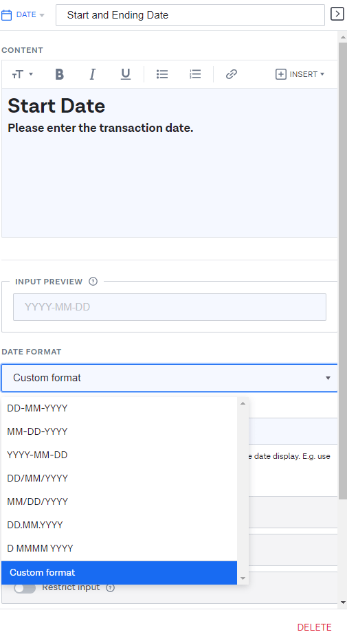 Custom Date Formats BRYTER Help Center