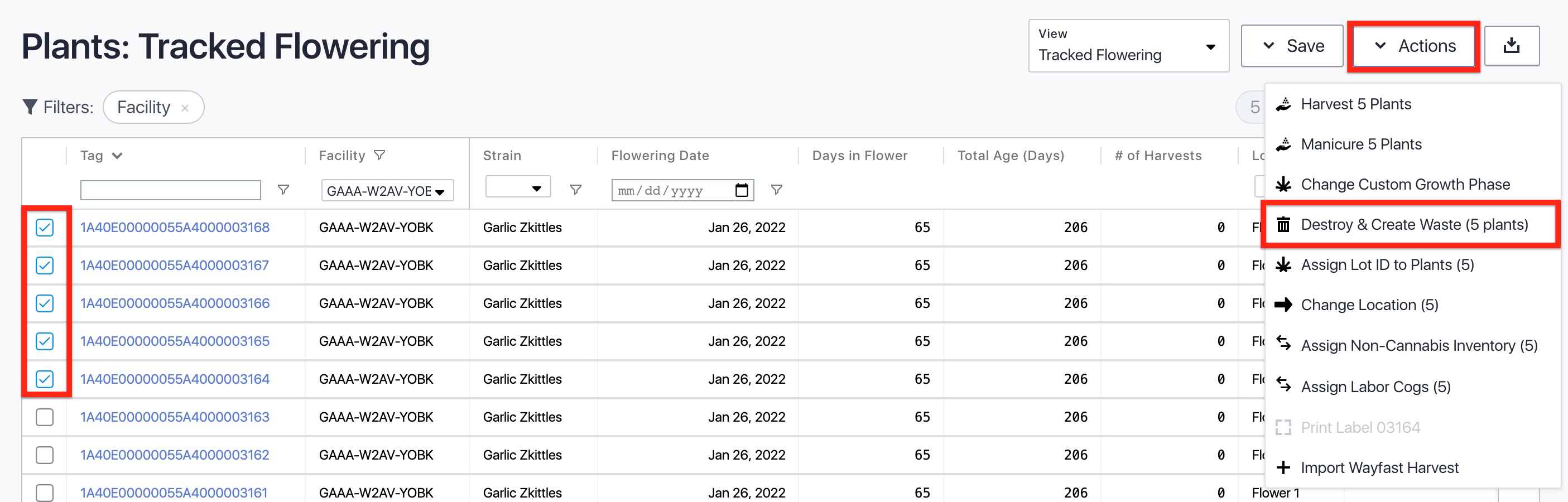 Create Plant Waste or Plant Batch Waste Canix Help Center