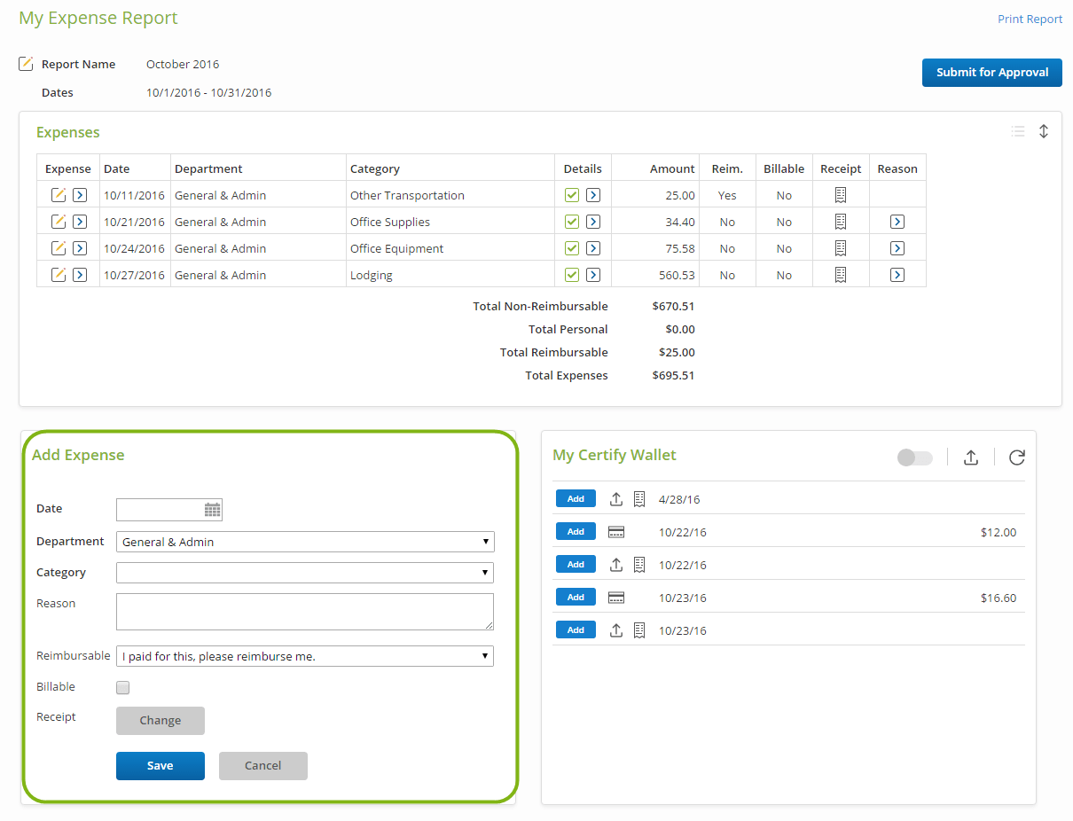 Creating a Mileage Expense Certify Help Center