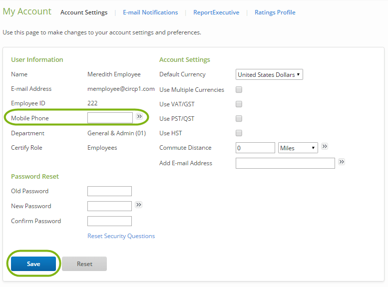 Adding a Mobile Phone Number Certify Help Center