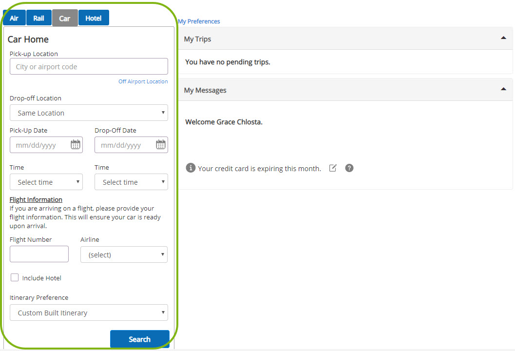 Rental Car Reservations Certify Travel Help Center
