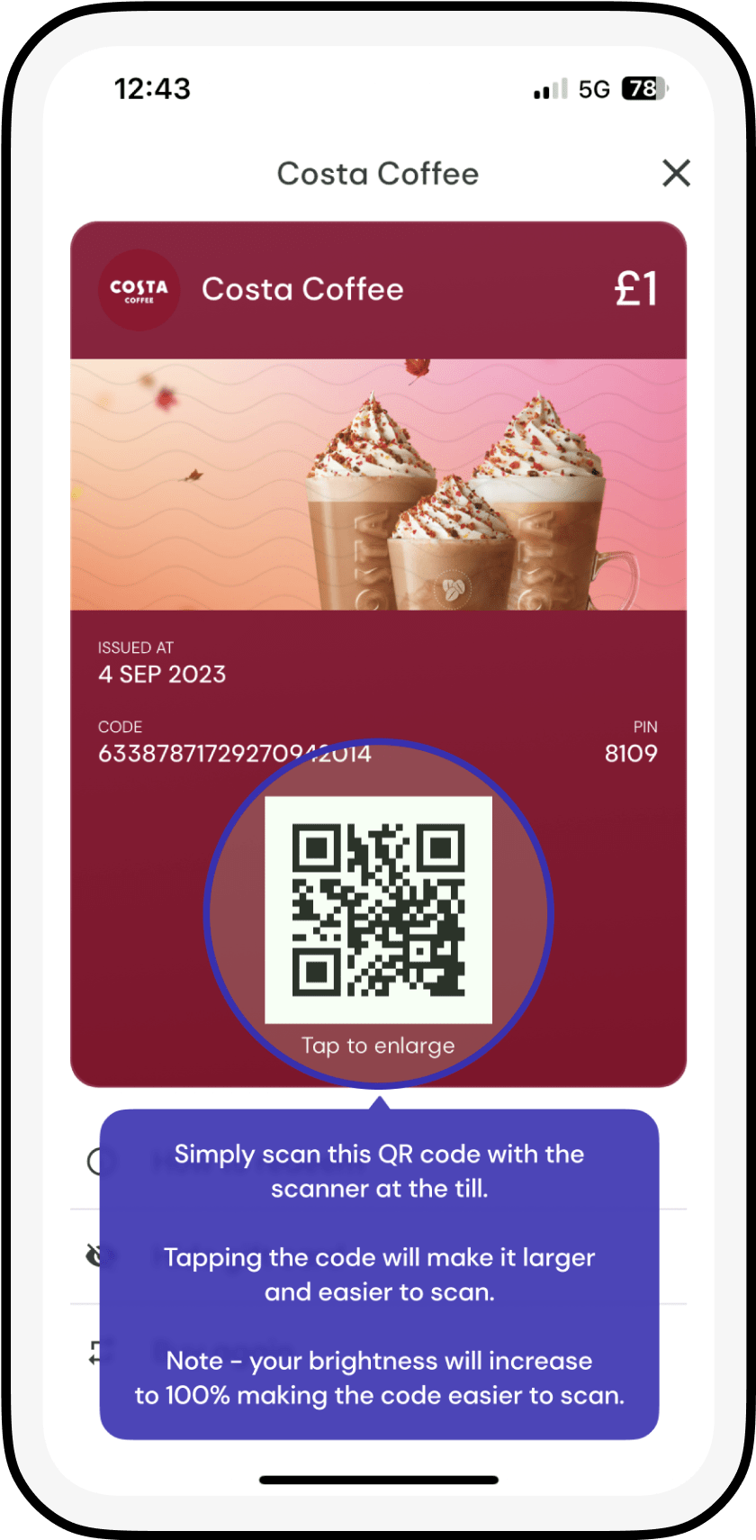 How to redeem Costa gift cards Cheddar support
