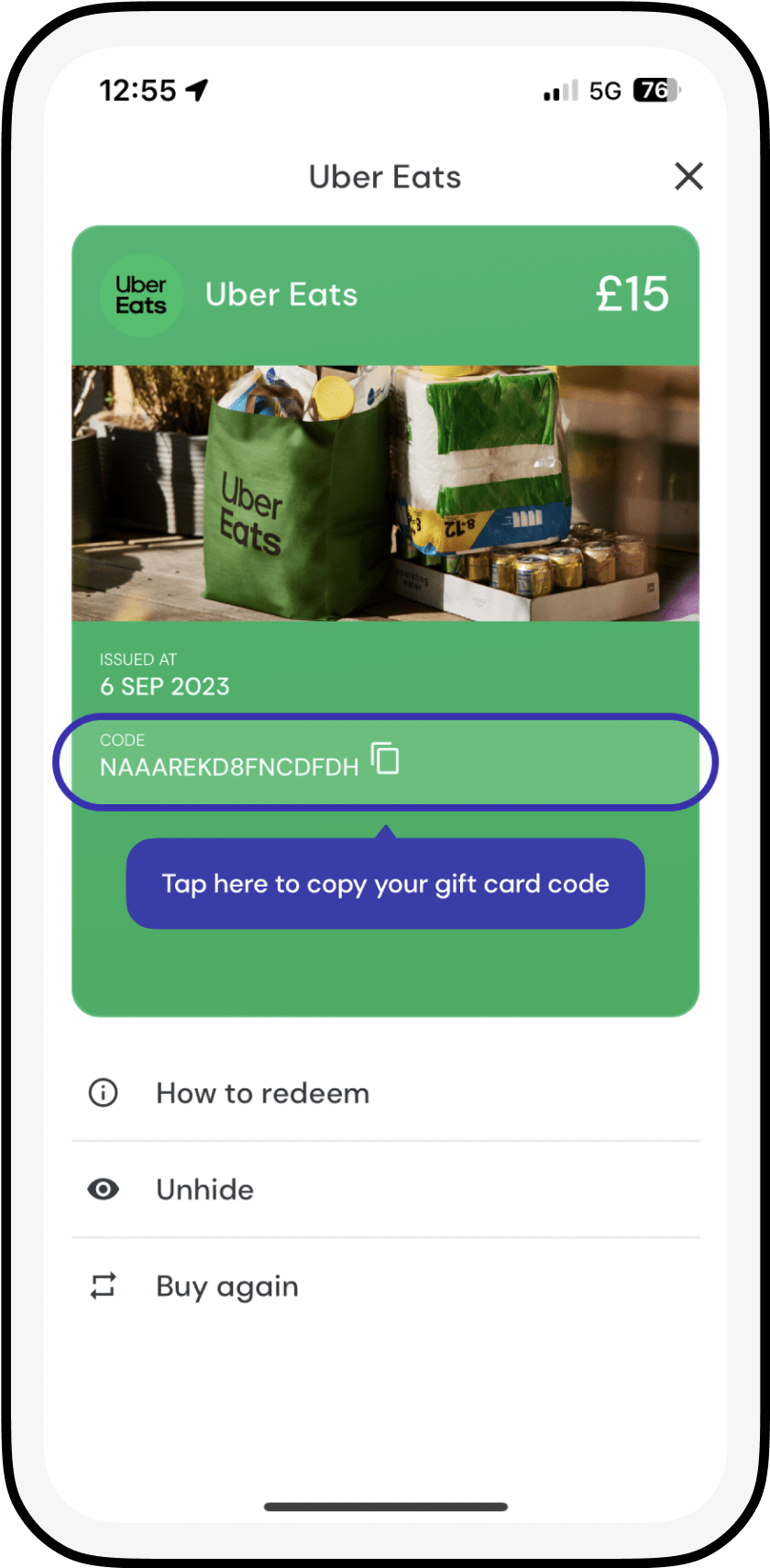 How to redeem Uber Eats gift cards Cheddar support