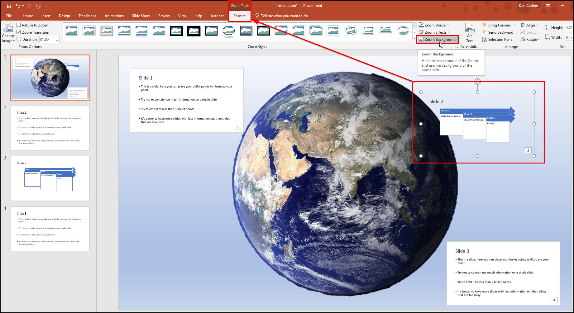 PowerPoint Zoom Slides (Prezzi) Support and Information Zone