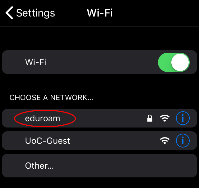 Connecting to eduroam WiFi Support and Information Zone