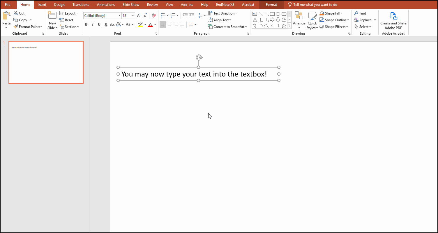 PowerPoint How to create a text box Support and Information Zone