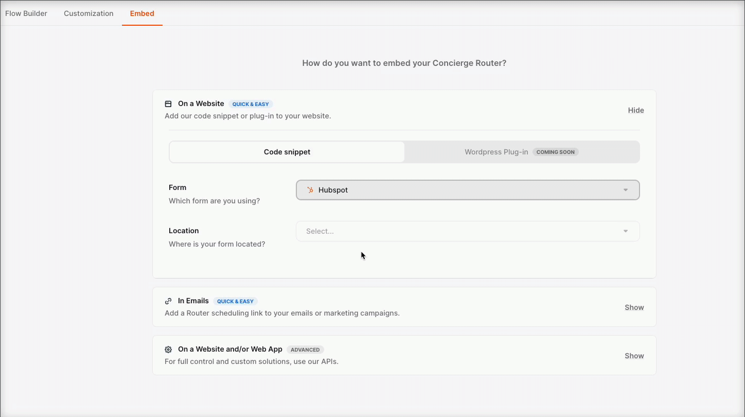 Demand Conversion Platform's Concierge Router Deployment Chili Hub