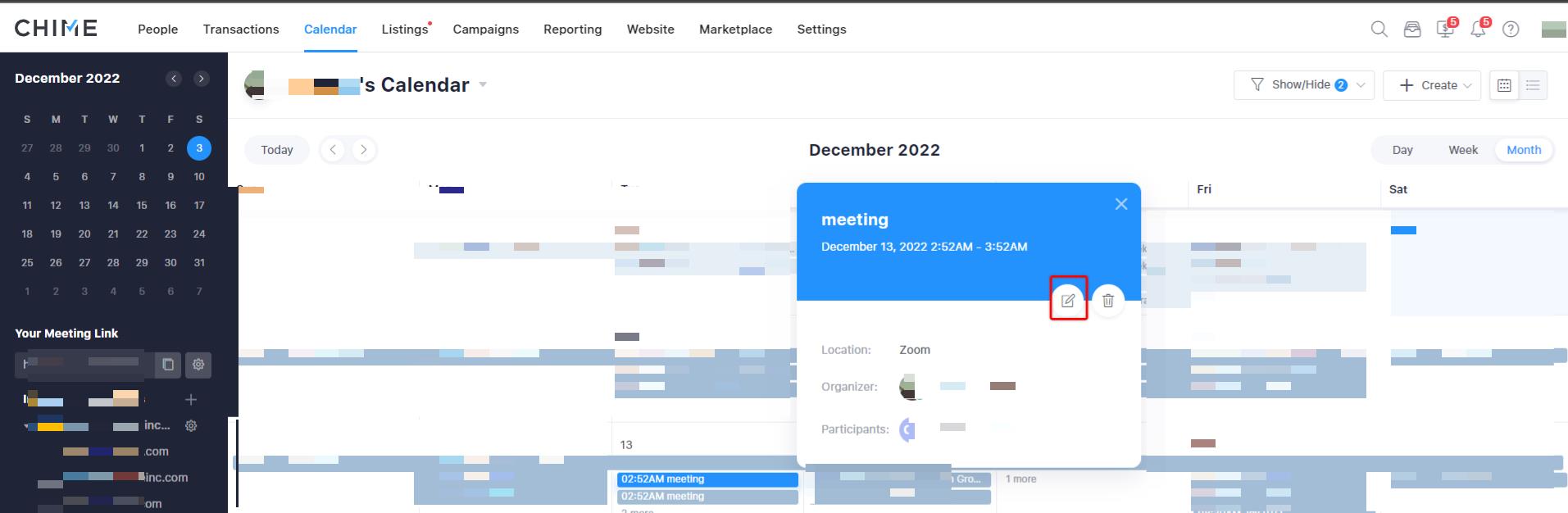Chime Calendar Chime Support (Chime Technologies, Inc)