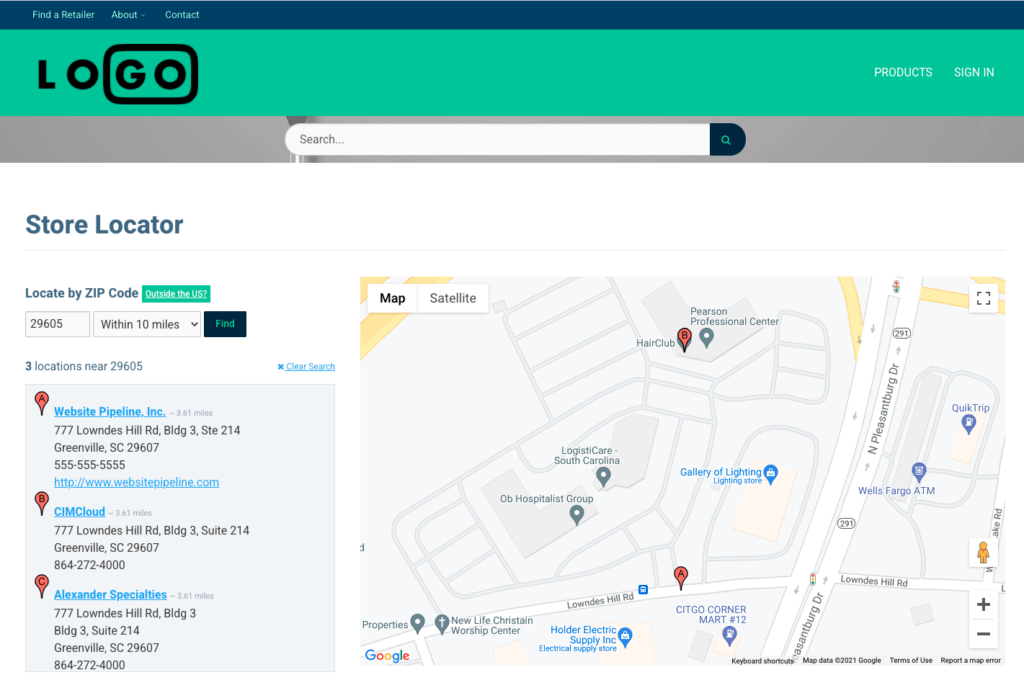 Store / Dealer Locator CIMcloud Help Center