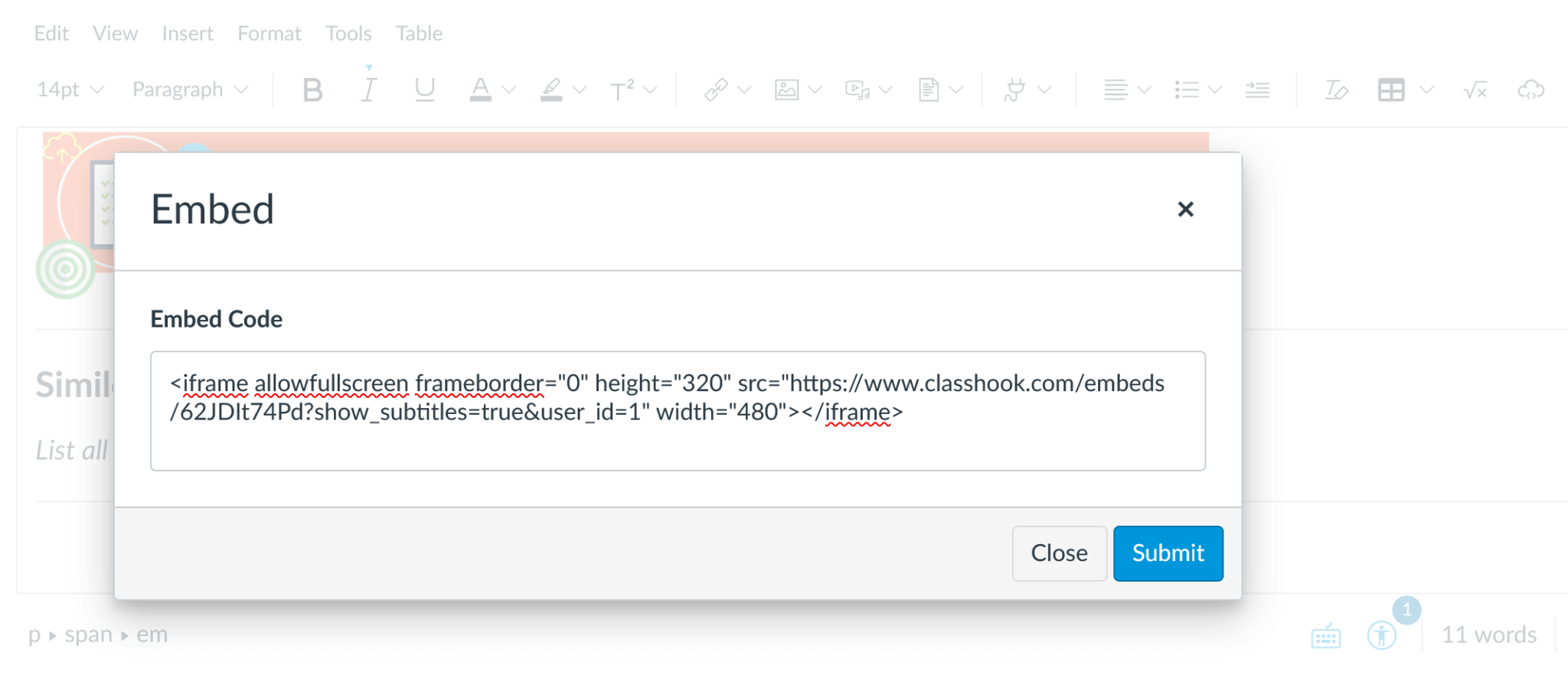 How to Embed ClassHook Clips into Canvas LMS ClassHook Help Center