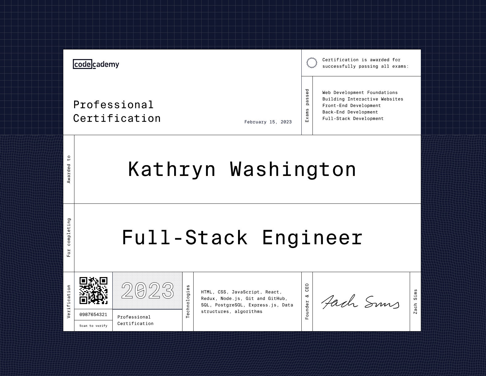Professional Certifications through Codecademy Codecademy Help Center