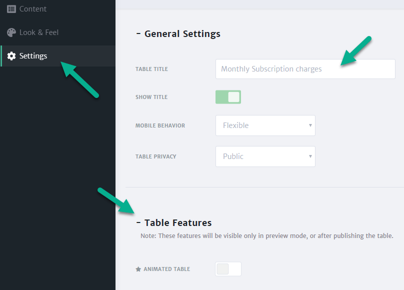 How to Set a Title to a Pricing Table Common Ninja
