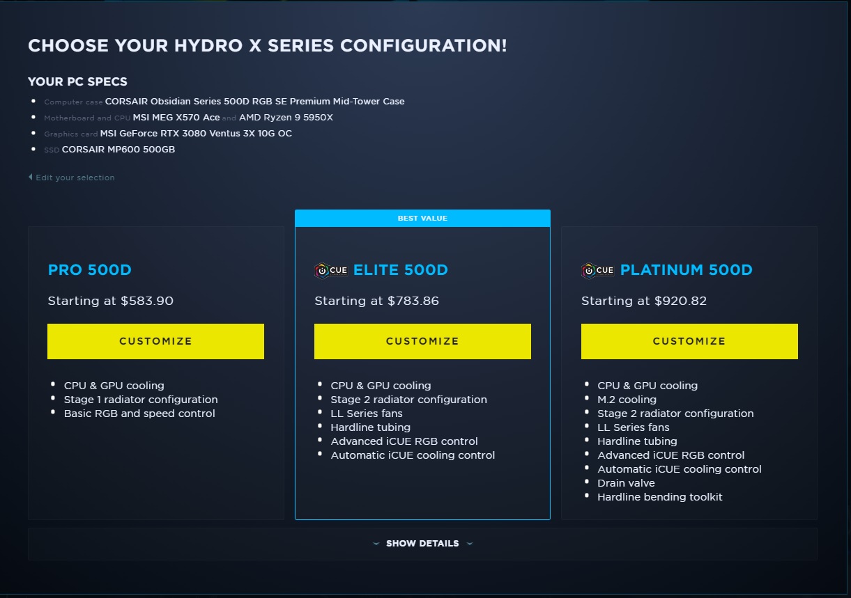 Hydro X How to Use our Custom Cooling Configurator to design your custom loop Corsair