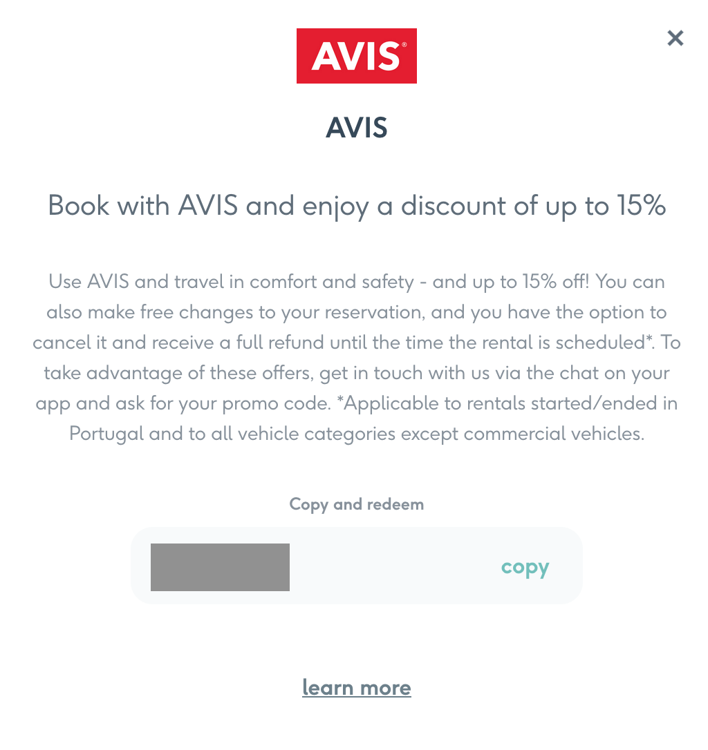 AVIS Discount How does it work? Coverflex Portugal