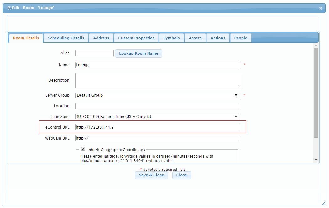 XPanel () in Crestron Fusion