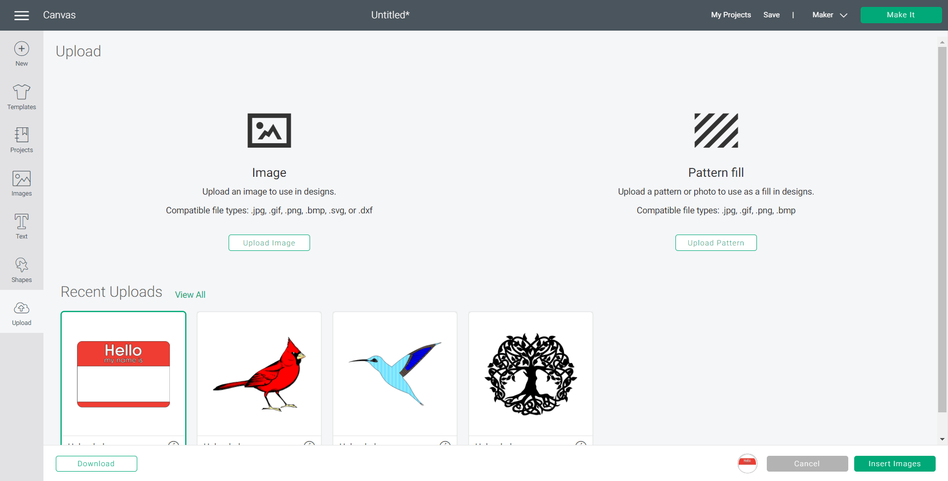 Uploading Images into Design Space Help Center