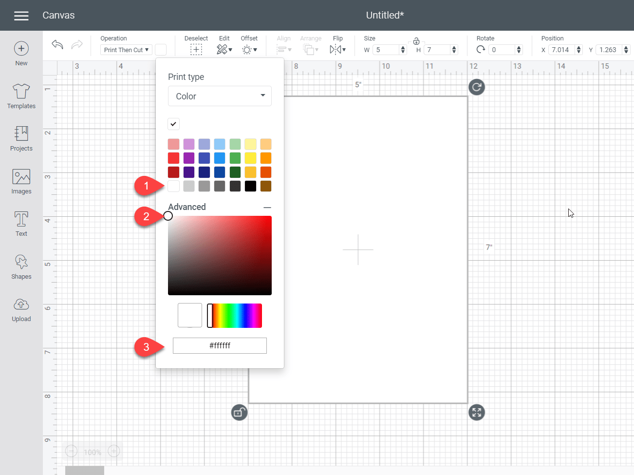 Print Then Cut on colored paper Help Center