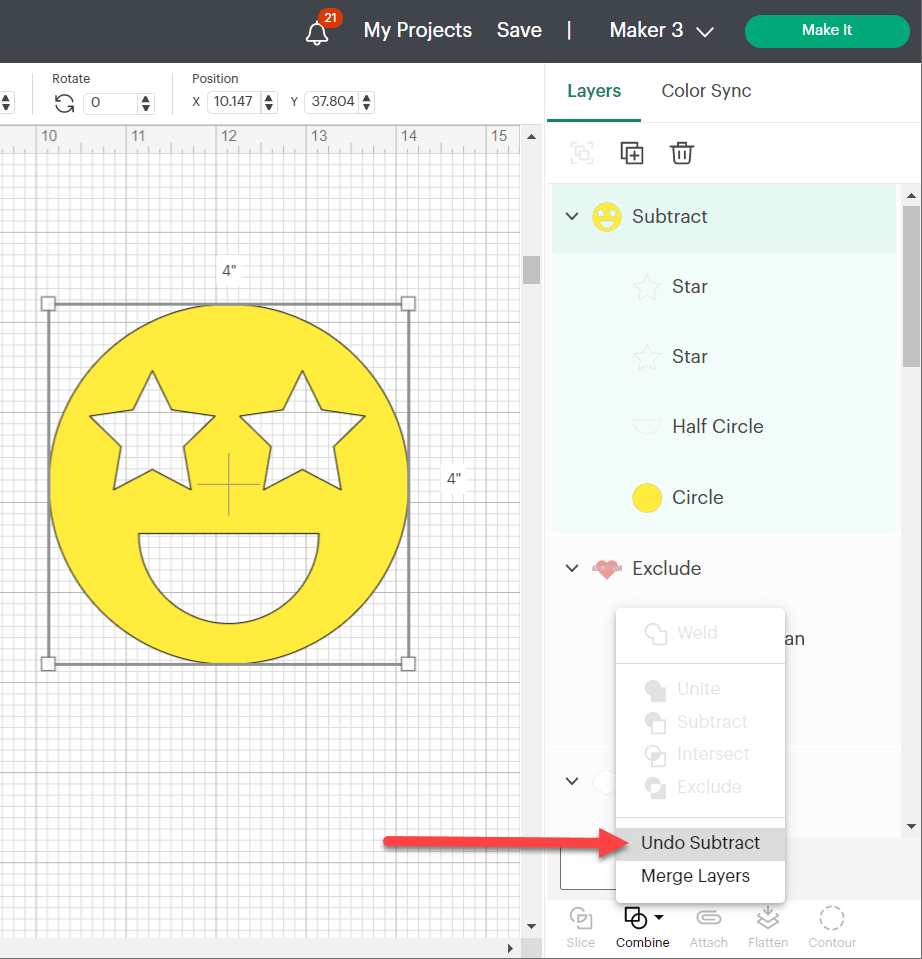 Design Space Using Combine to create new shapes Help Center