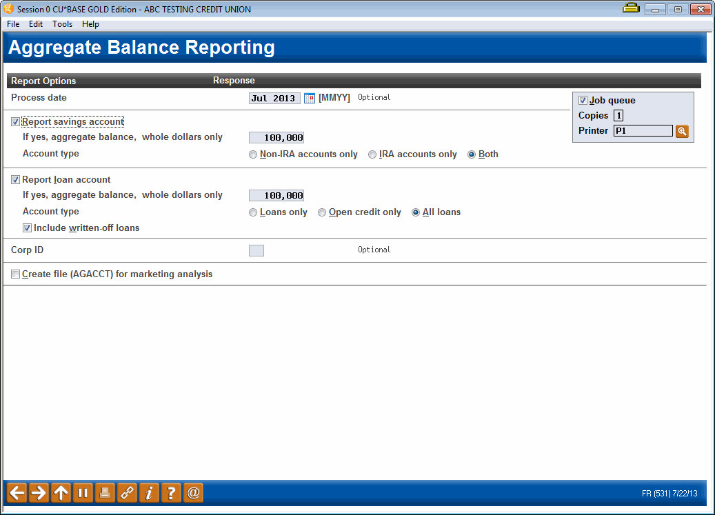 Analyzing Member Accounts Based on Aggregate Balances