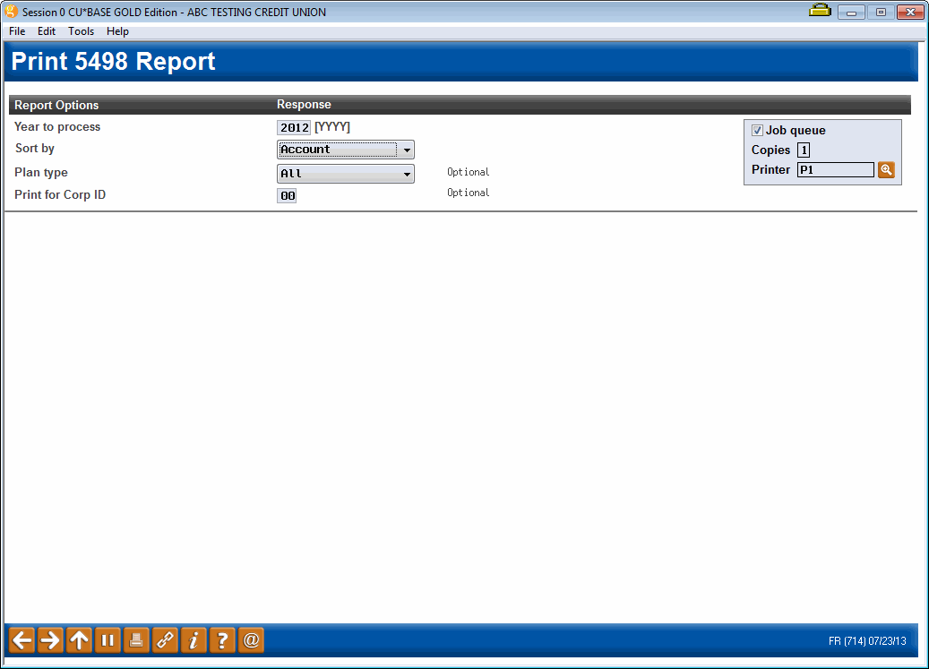 IRA Government Report / 5498 Format
