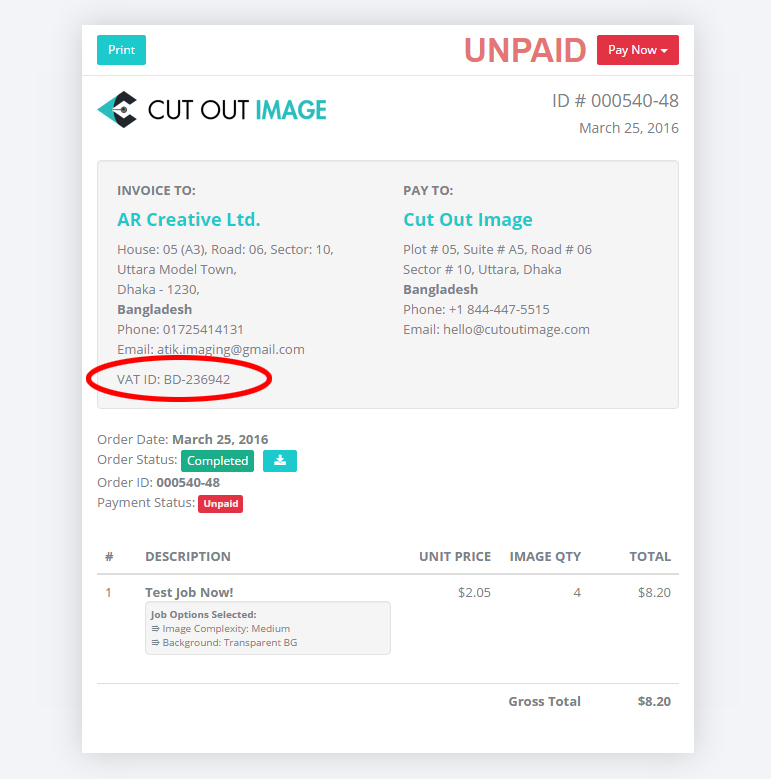 Can I Add My VAT ID on The Invoices?