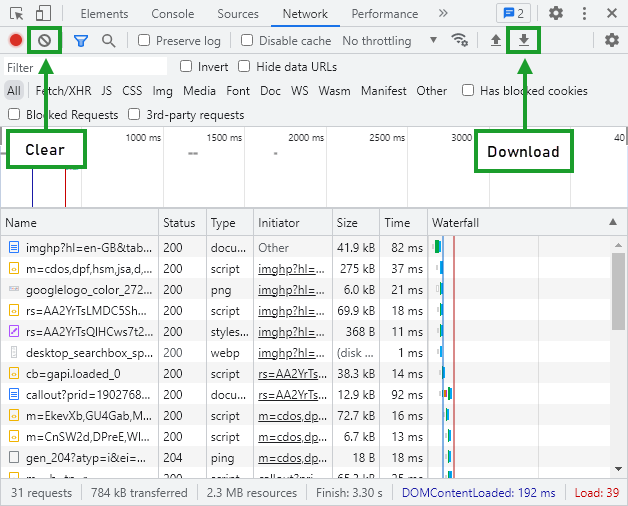 Generating a network log (HAR file) for troubleshooting Help