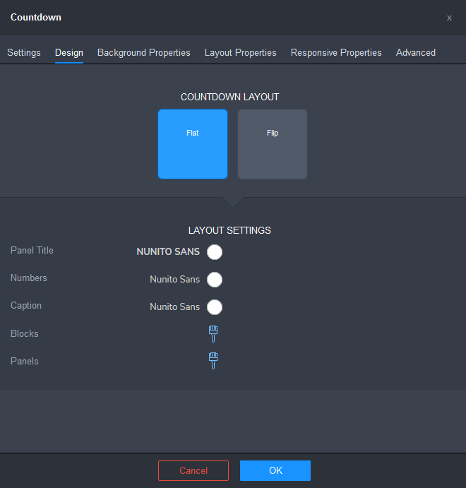 Countdown Widget Help