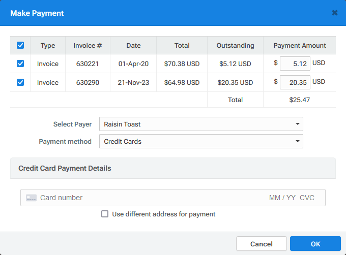 Making Payment for a Company Help