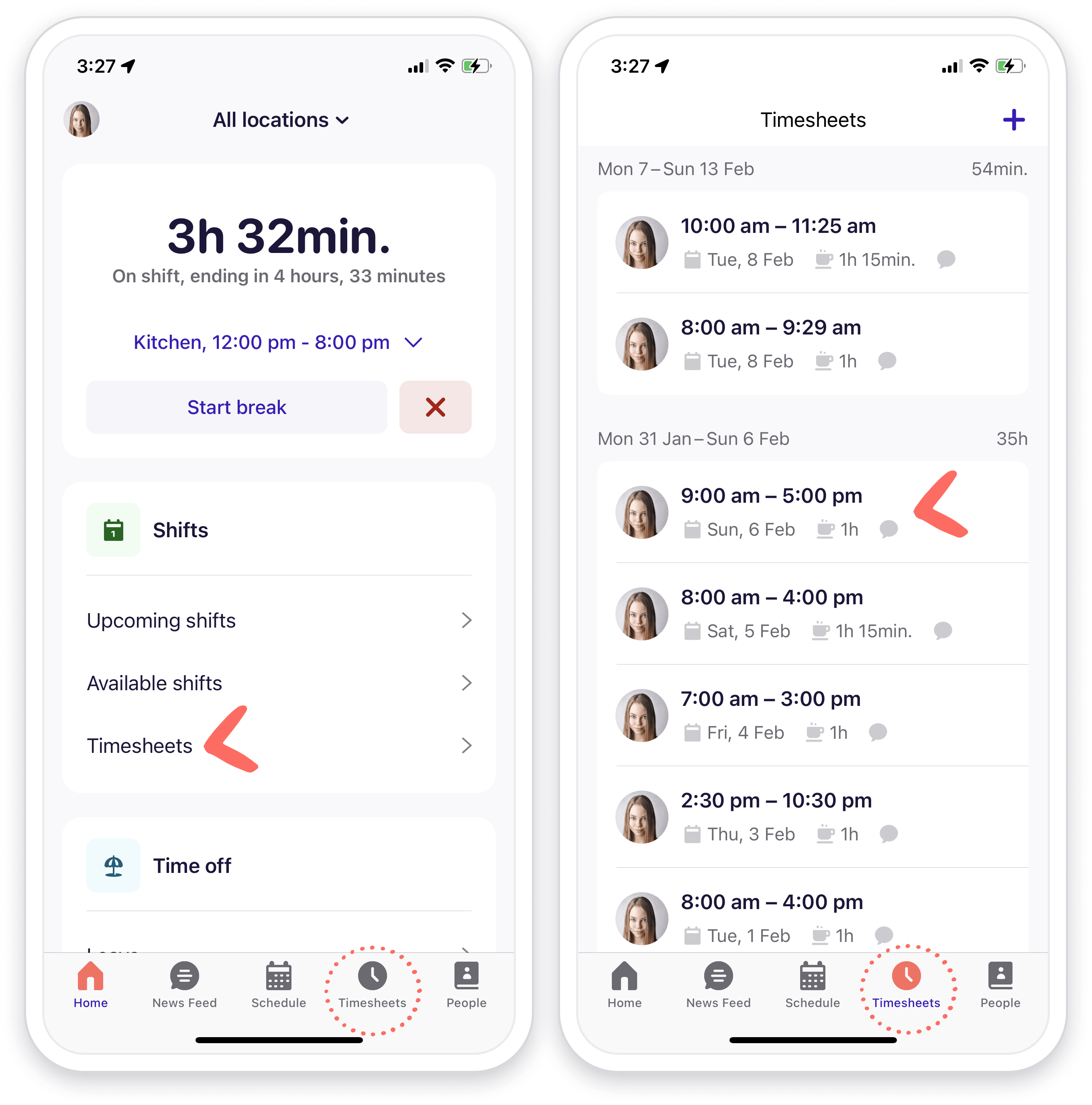 Timesheet history Deputy Help Center