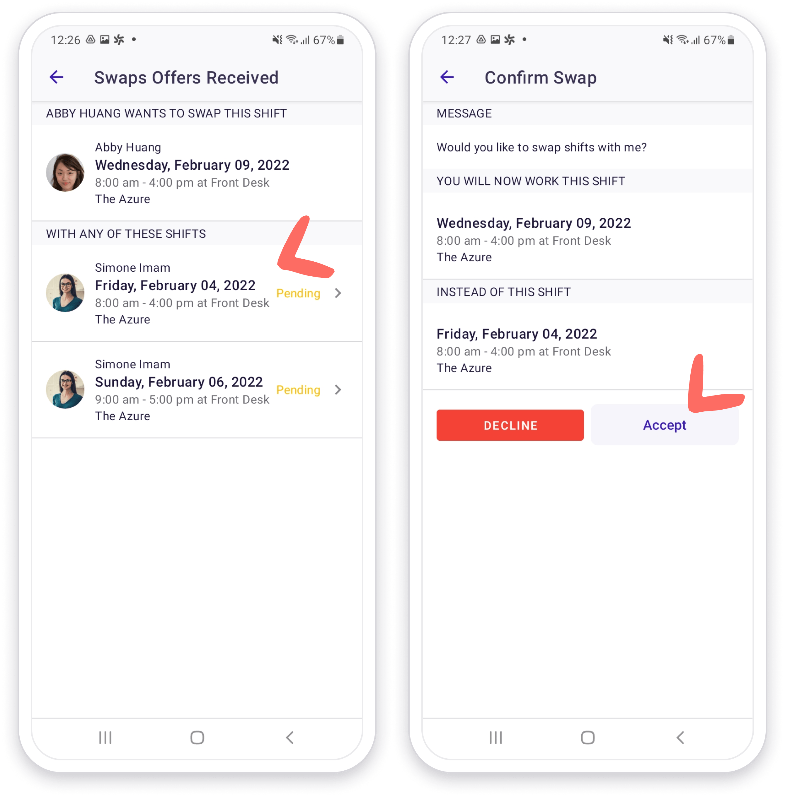 How to swap or offer your shift to a coworker Deputy Help Center