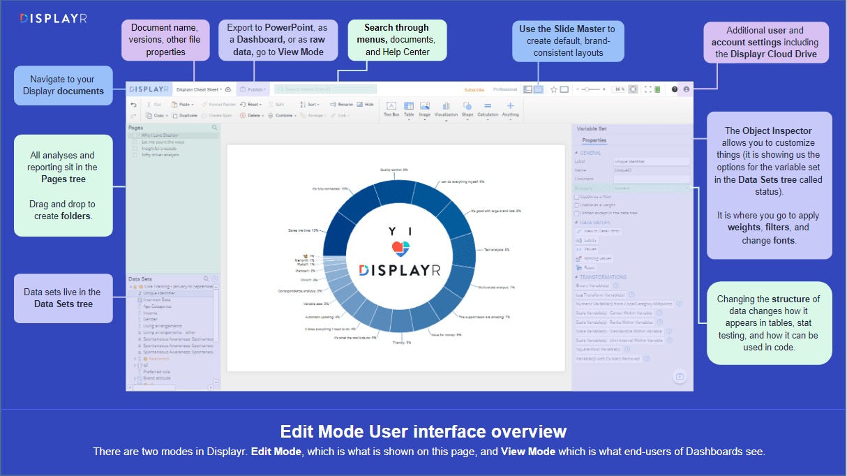 Overview of the User Interface Displayr Help