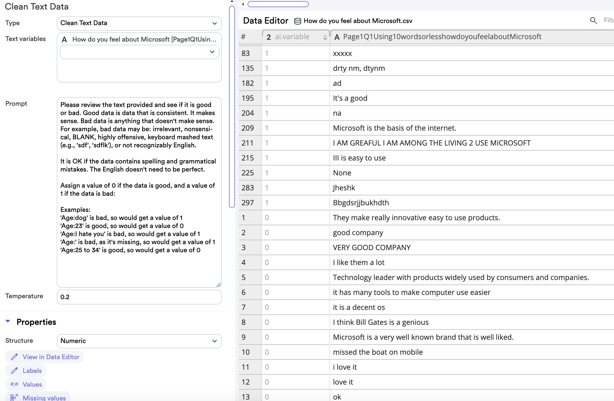 Using OpenAI in Displayr Displayr Help
