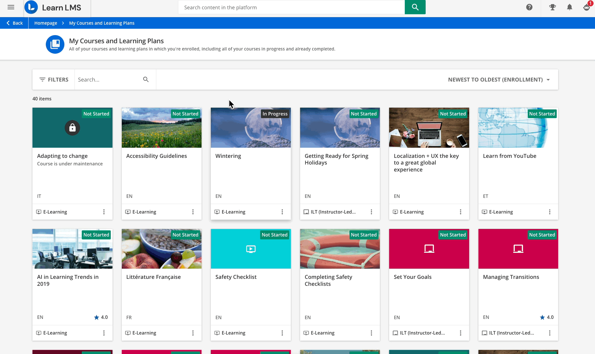 Navigating the My Courses and Learning Plans Page Docebo Help & Support