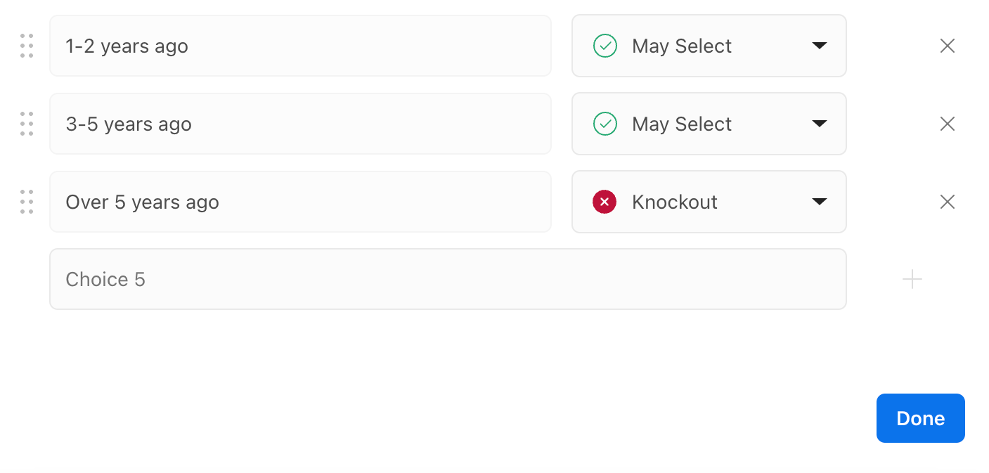 Knockout questions dscout