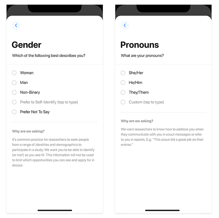 Genderidentity Inclusive Design in dscout dscout