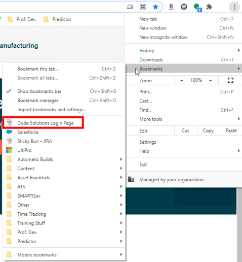 Creating a Bookmark or Desktop Shortcut