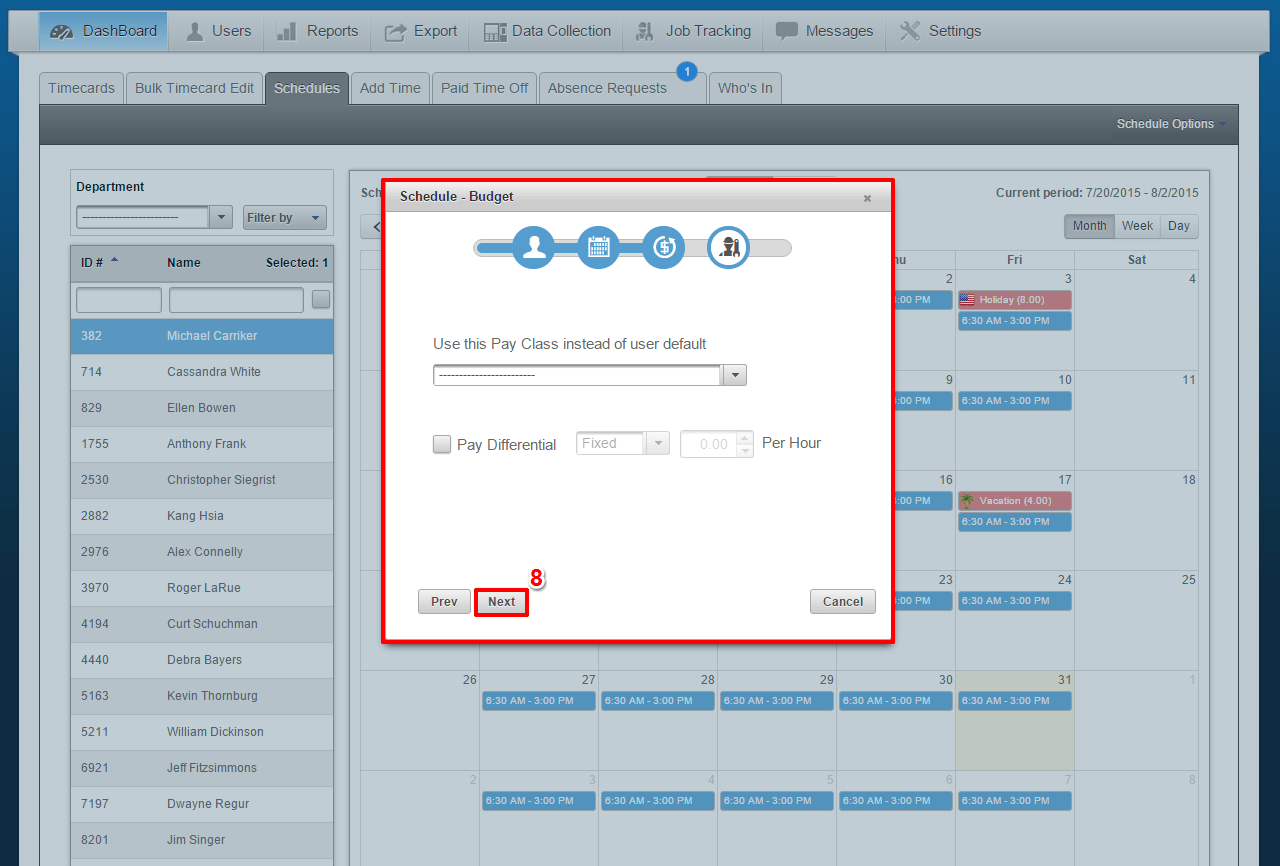 Pay Differential EasyClocking Help Guide